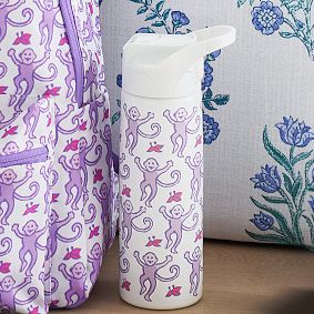 Roller Rabbit Lavender Monkey Colby Water Bottle