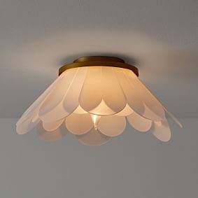 Frosted Acrylic Flower Flush Mount