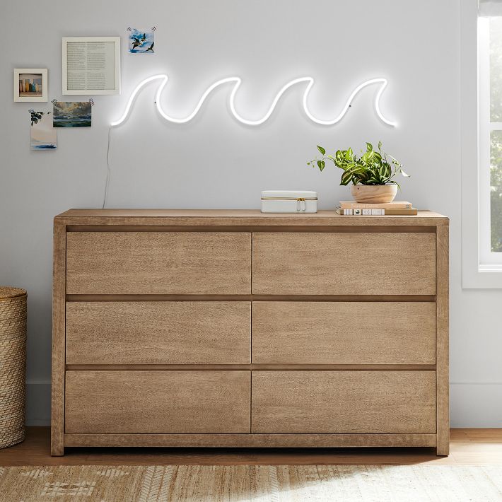 Costa 6-Drawer Wide Dresser (56w x 19d&quot;)