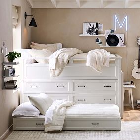 Hampton Full Sleepover Loft Bed with Trundle