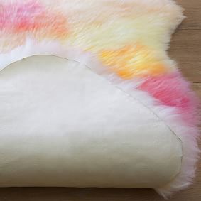 Sheep Skin Tie-Dye Rug