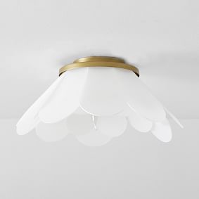 Frosted Acrylic Flower Flush Mount