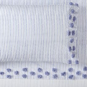 Tufted Watercolor Stripe Sheet Set