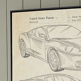 Cars Patent Framed Wall Art