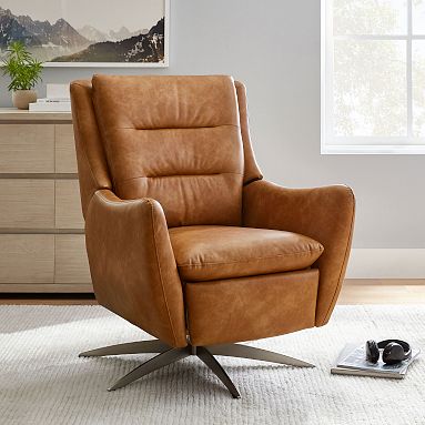 Vegan leather caramel lennon lounge chair discount