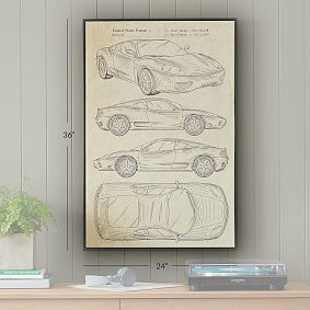 Cars Patent Framed Wall Art