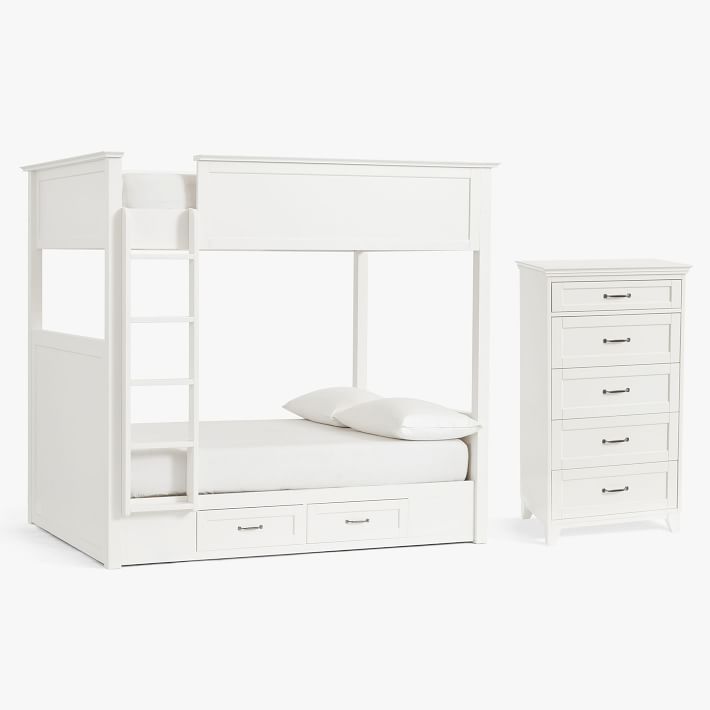 Hampton Bunk Bed &amp; 5-Drawer Tall Dresser Set