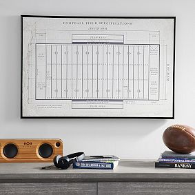 Football Vintage Framed Sports Art