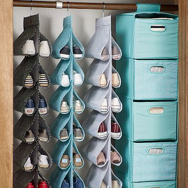 Dot Hanging Closet Shoe Storage Dorm Closet Organizer Pottery Barn Teen