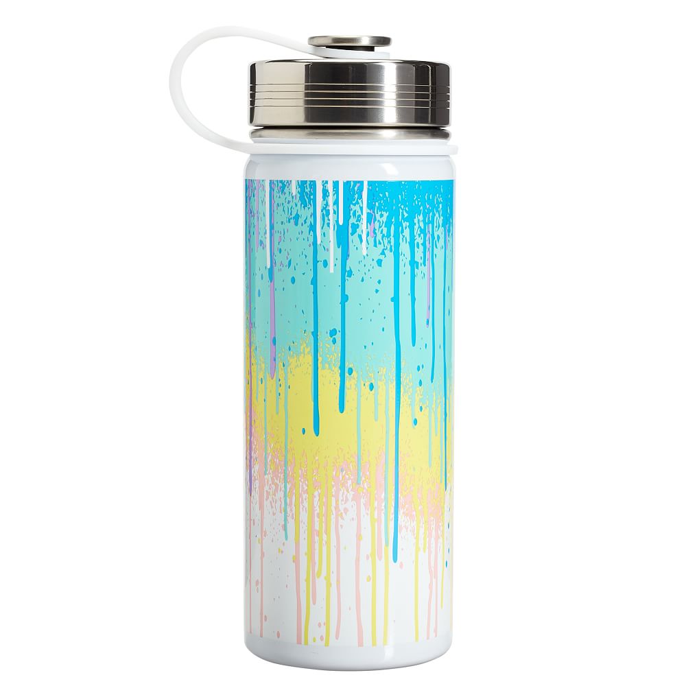 Slim Drip Painting Rainbow Water Bottle