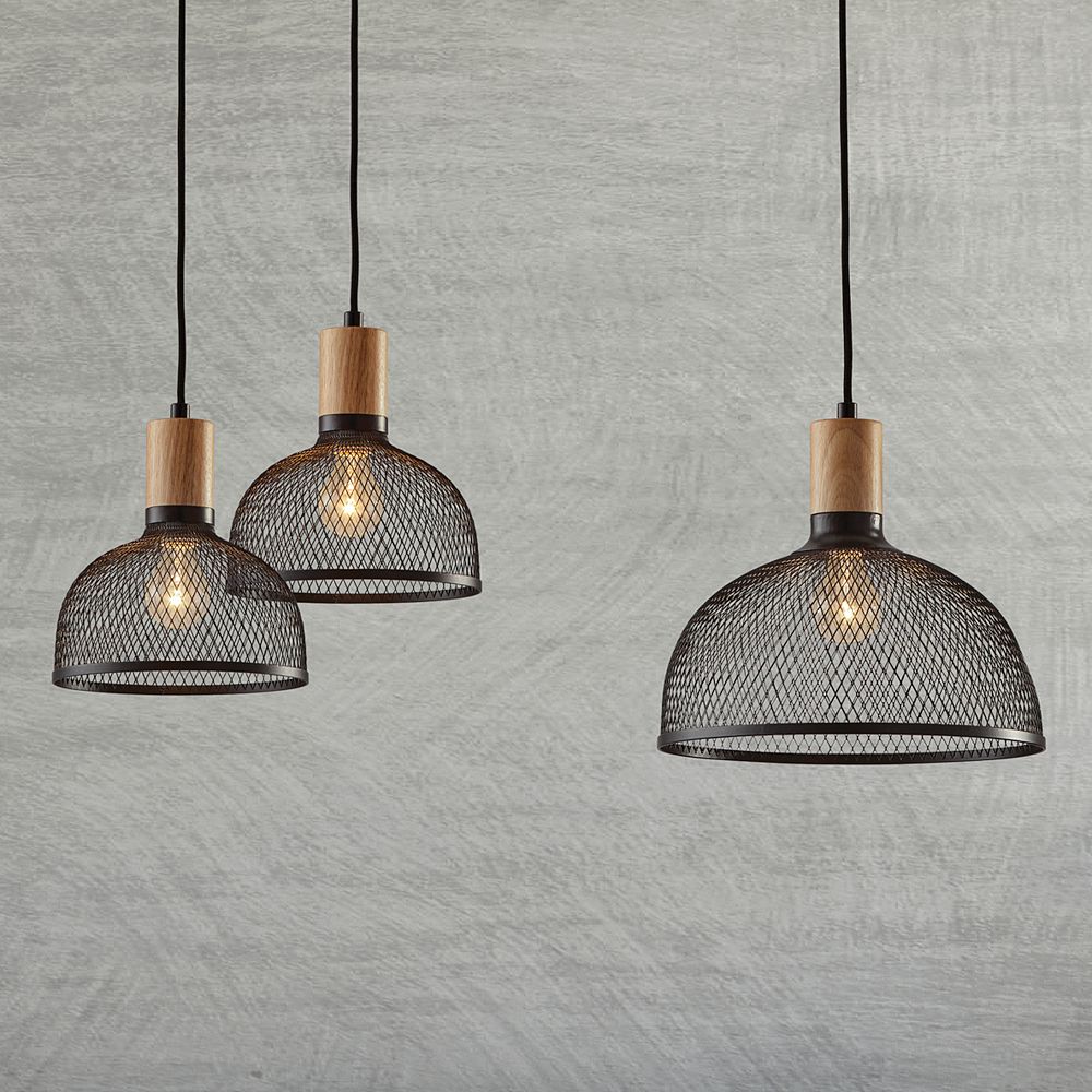 Mesh Metal Hanging Pendant (10&quot;-13&quot;)