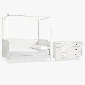 Colette Canopy Daybed &amp; 6-Drawer Dresser Set