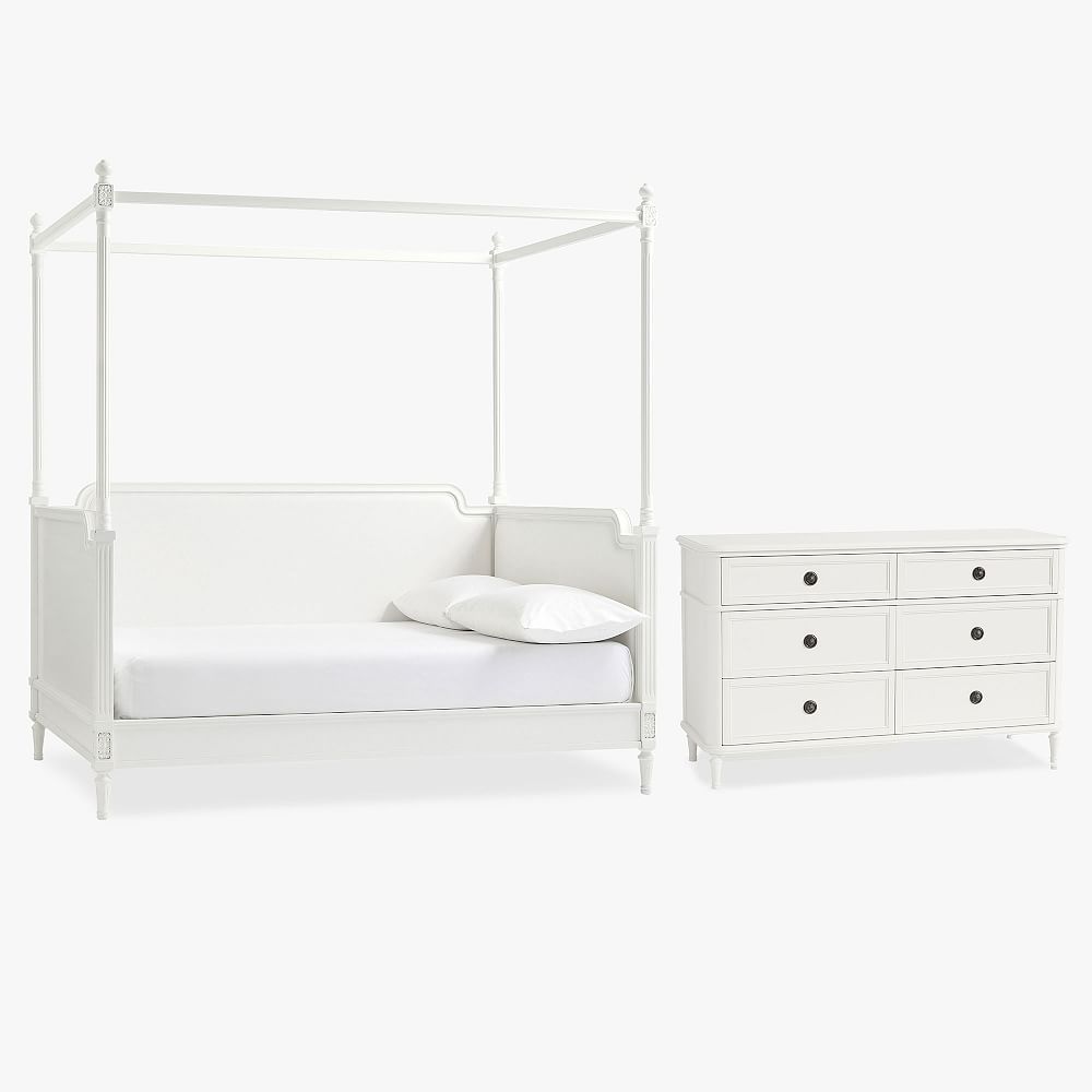 Colette Canopy Daybed &amp; 6-Drawer Dresser Set