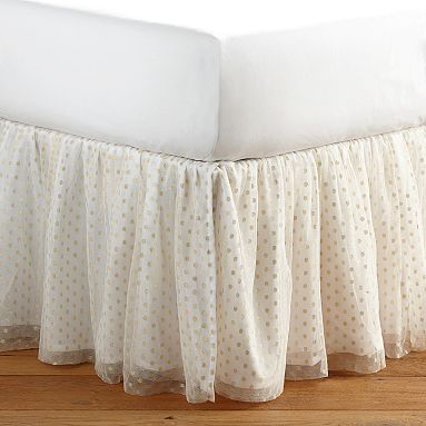 Pink tulle bed skirt pottery barn best sale