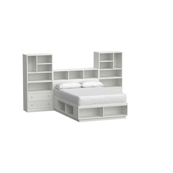 Stack Me Up Storage Bed, 2 Mixed Shelf, 2 Drawer Bookcase Tower Set ...