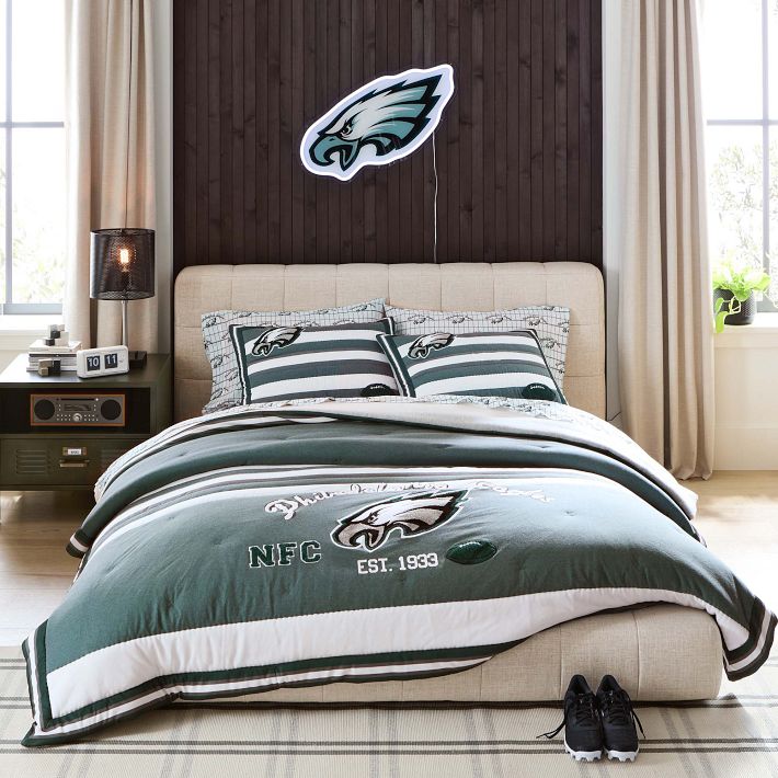 Pottery barn teen national football league organic high quality sheet set queen size nfl