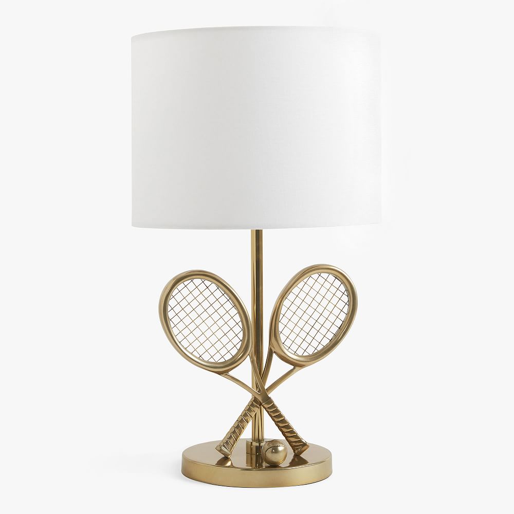 Gold Tennis Racket Table Lamp