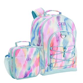 Watercolor Rainbow Tie-Dye Backpack &amp; Lunch Box Bundle