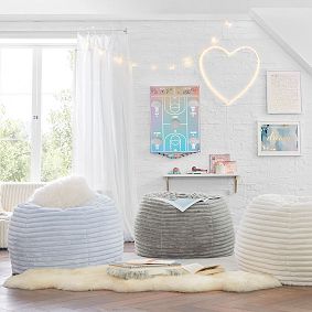Channel Cloud Dusty Periwinkle Bean Bag Chair