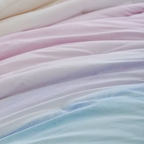 Watercolor Rainbow Ombre Comforter