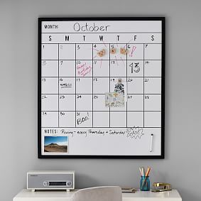 No Nails Oversized Framed Dry Erase Calendar