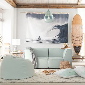 Chenille Plain Weave Washed Pool Bean Bag Chair