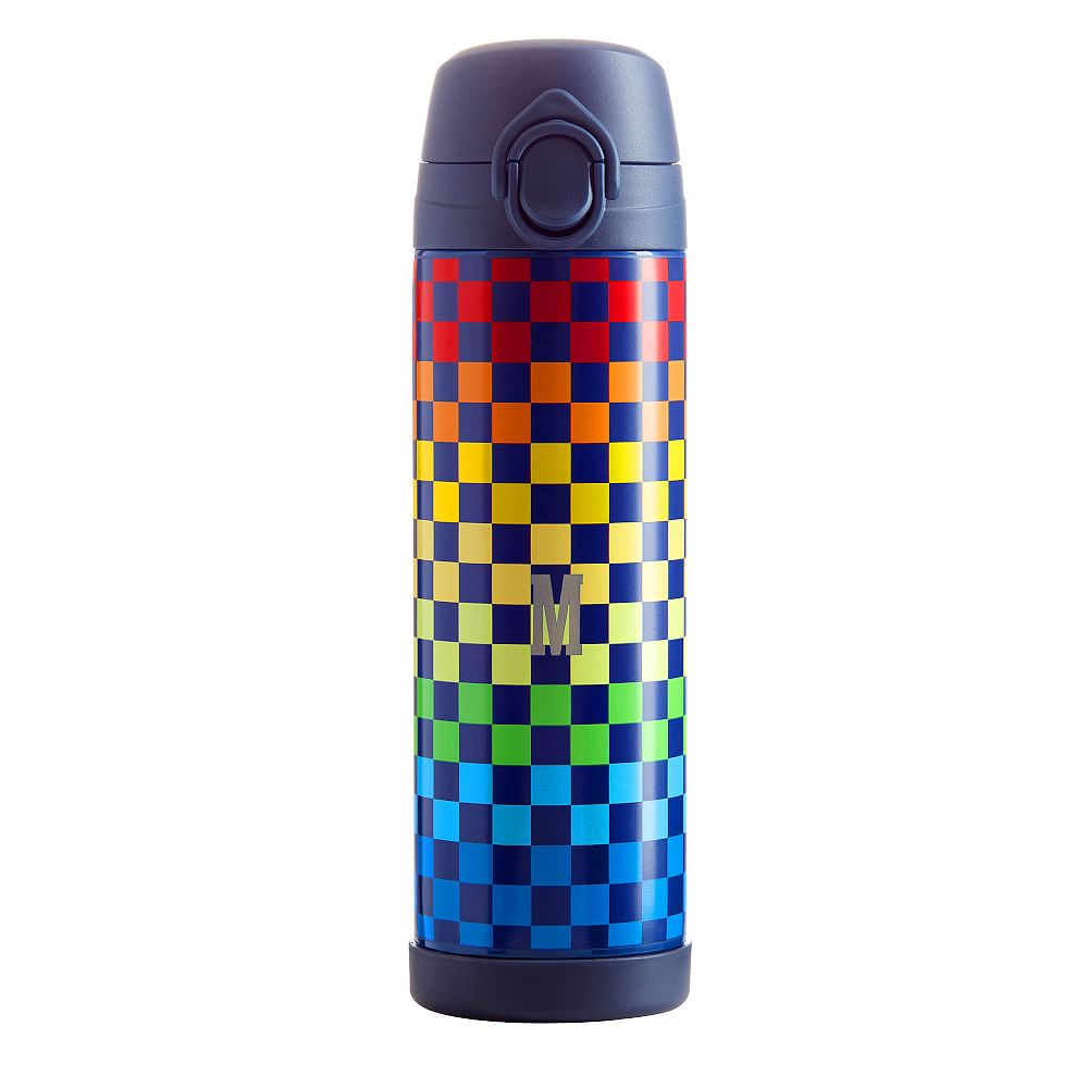 Gear-Up Rainbow Checkered Pixel Water Bottle