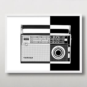 Minted&#174; Two-Tone Transistor Radio Framed Art by Jonathan Brooks