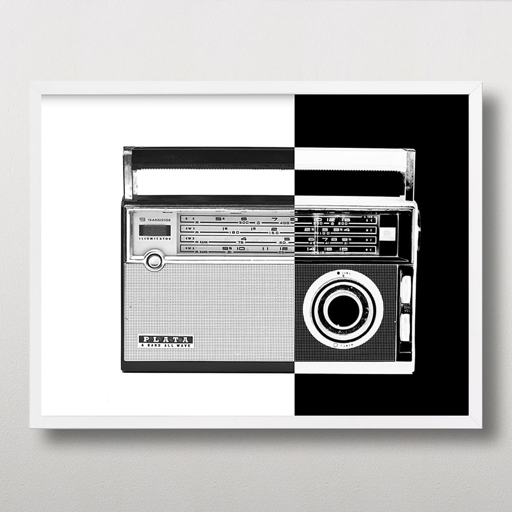 Minted&#174; Two-Tone Transistor Radio Framed Art by Jonathan Brooks