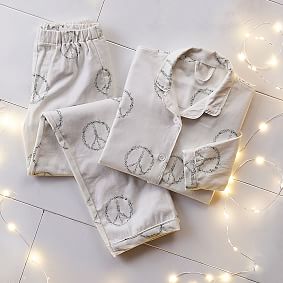 Peace on Earth Organic Flannel Pajama Set