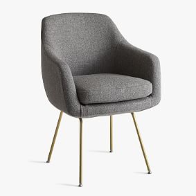 Tweed Baylor Stationary Desk Chair - Charcoal