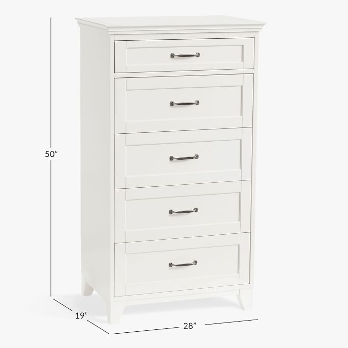 Hampton Tall Chest of Drawers 28w x 19d Pottery Barn Teen