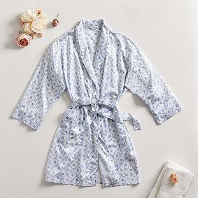 LoveShackFancy Floral Trellis Silky Robe