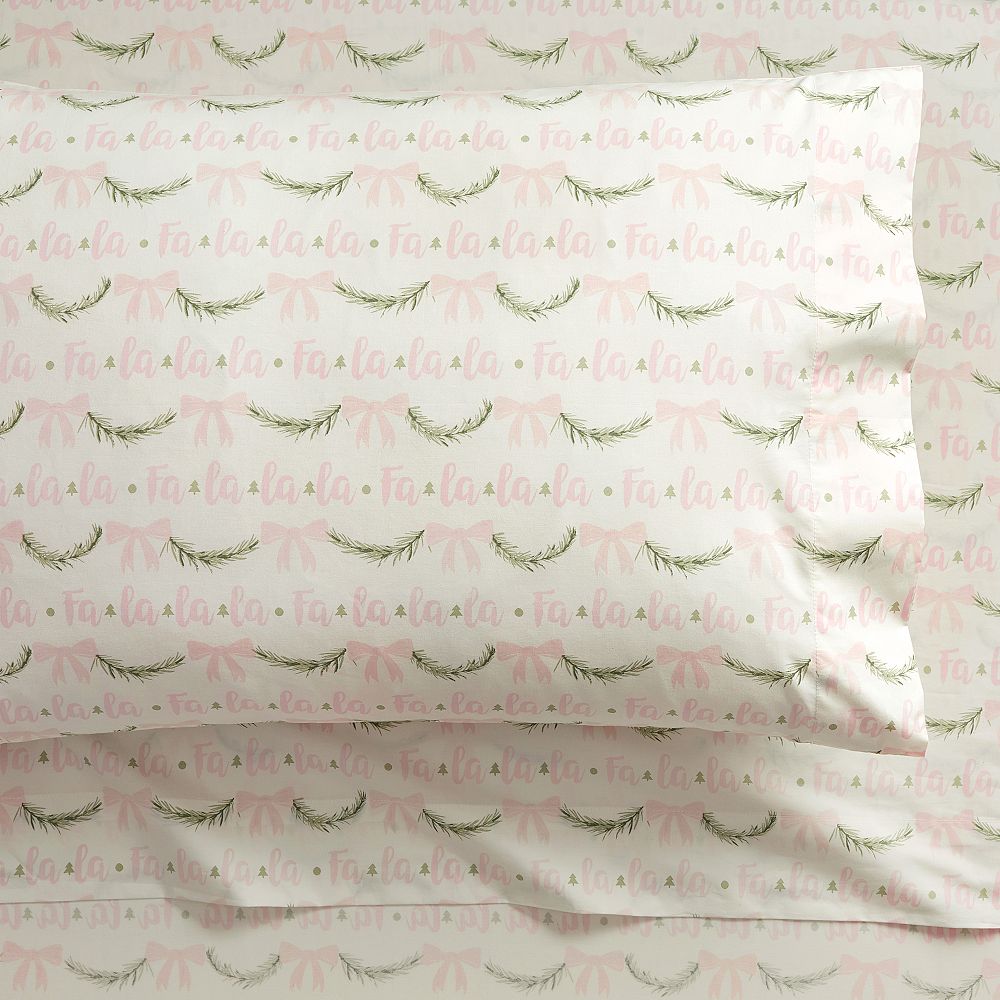 Open Box: Bows Fa La La Organic Sheet Set