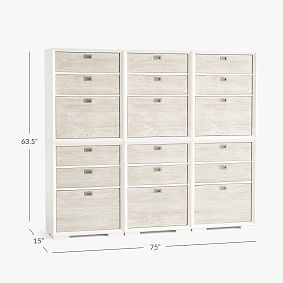 Callum Triple 3-Drawer Tall Storage Cabinets (75&quot;)
