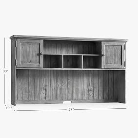 Beadboard Storage Desk Hutch