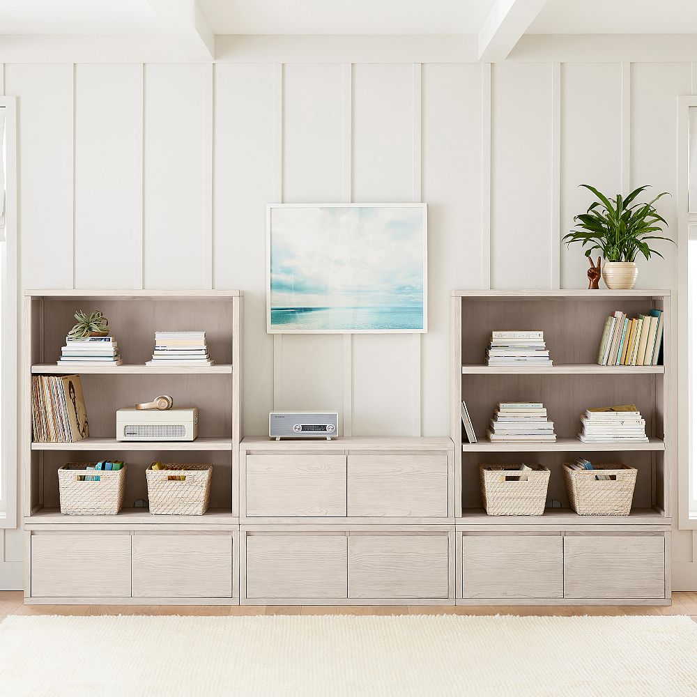 Costa Bookcase Media Set with Drawers (120&quot;)