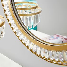 Monique Lhuillier Crystal Lit Mirror