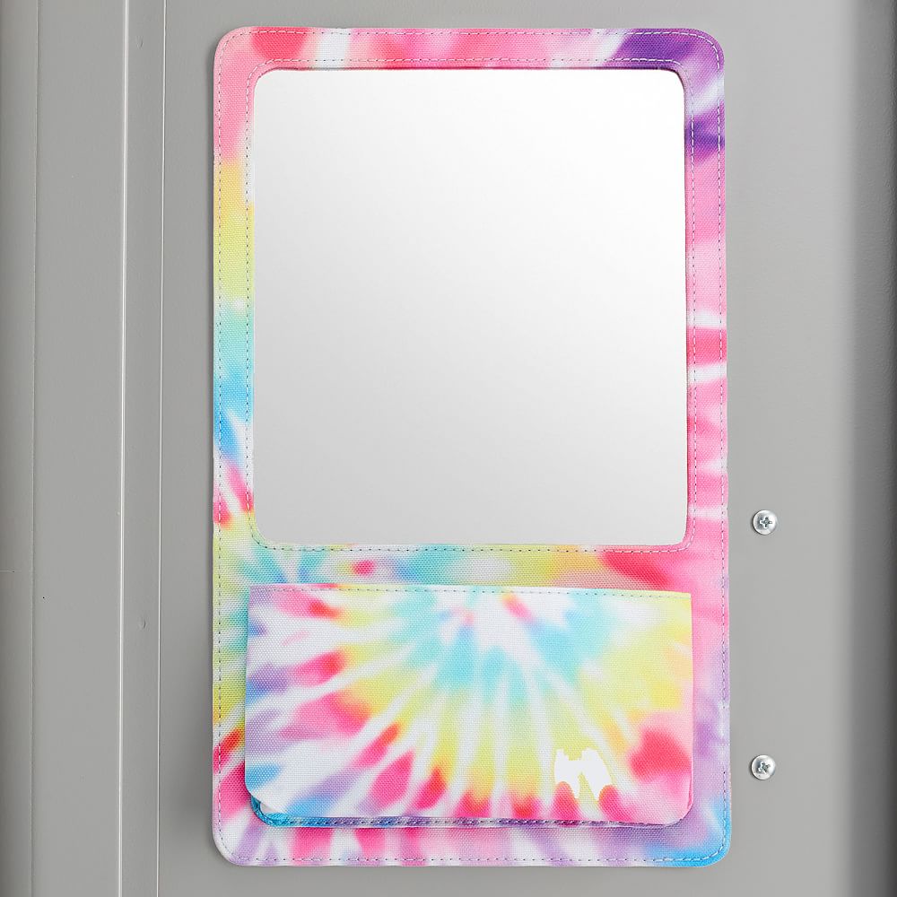 Rainbow Tie Dye Locker Organizer with Mirror