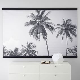 Open Box:   Black/White Palm Tree Mural