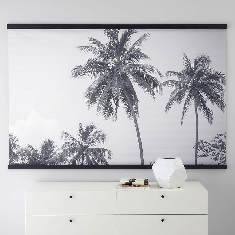 Open Box:   Black/White Palm Tree Mural