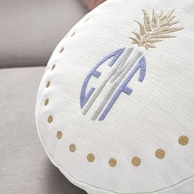 Pineapple Monogram Pillow