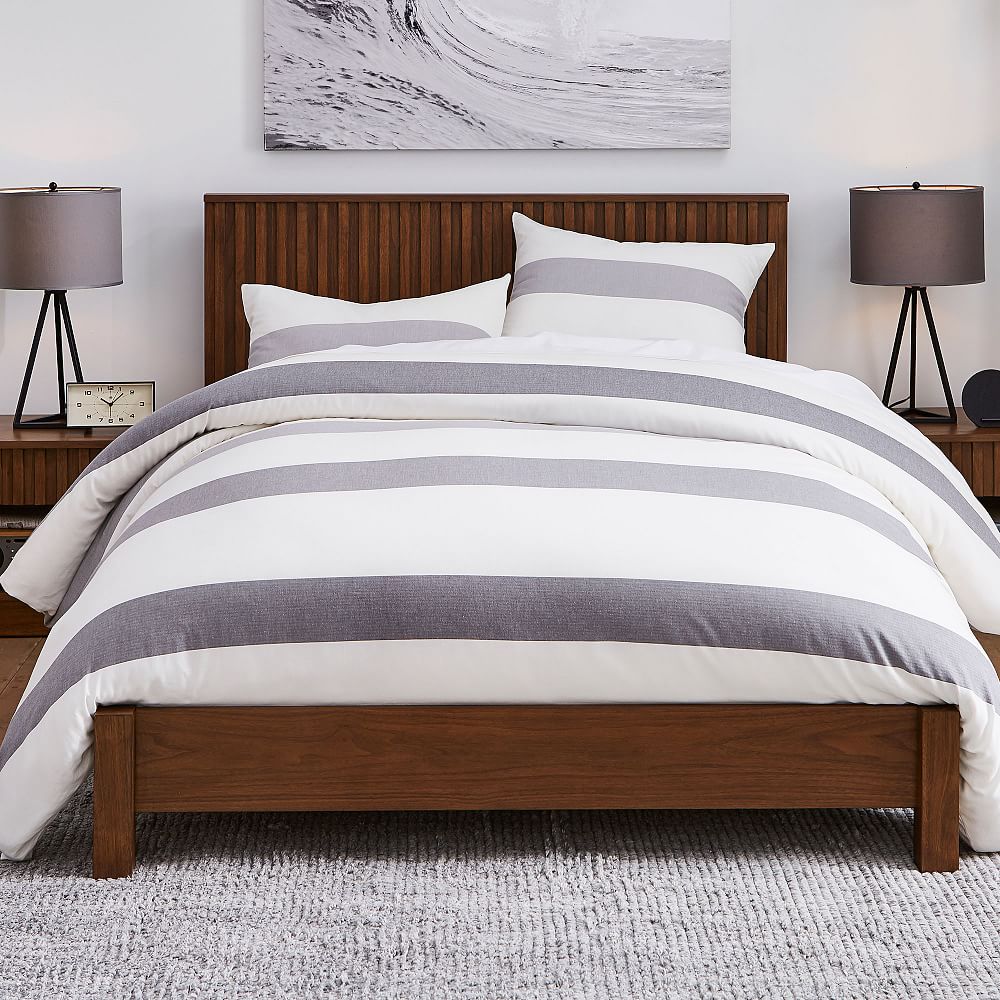 Batten Platform Bed - Dark Walnut