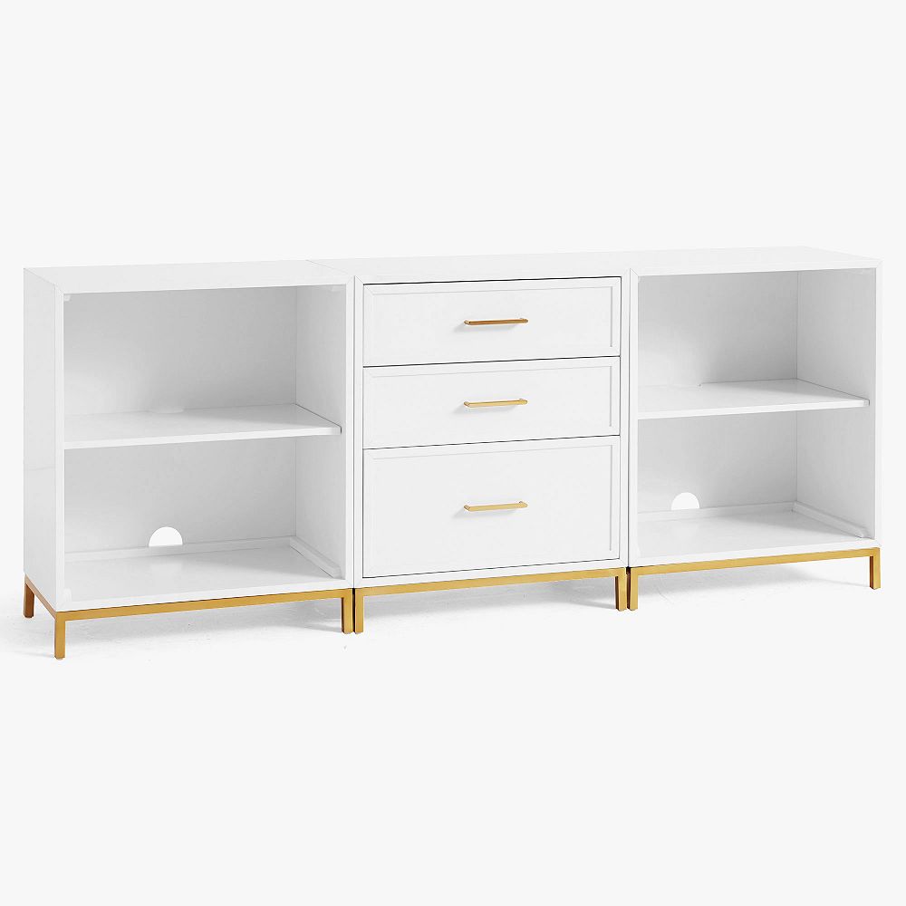 Blaire 4-Cubby Bookcase with Drawers (75&quot;)