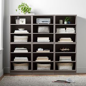 Bowen Triple Tall Bookcase with Shelves (63&quot;)