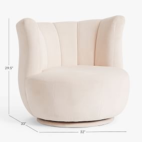 Monique Lhuillier Tulip Chair, Performance Everyday Velvet Pale Blush