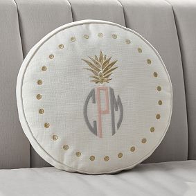 Pineapple Monogram Pillow