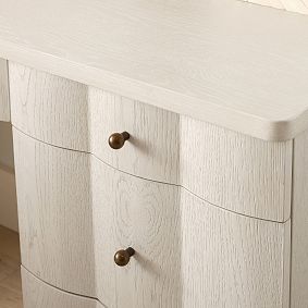 Fluted Storage Desk (61&quot;)