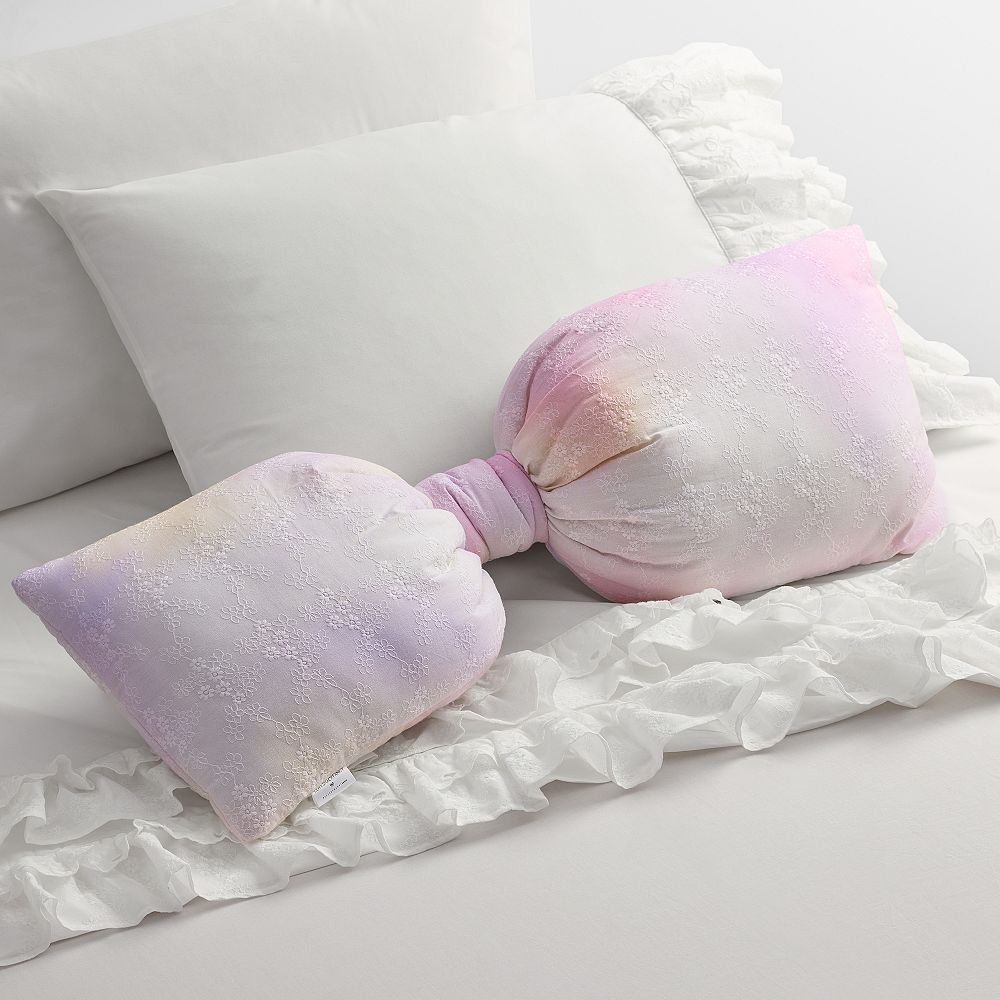 LoveShackFancy Tie Dye Oversized Bow Pillow