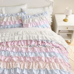 LoveShackFancy Tiered Ruffle Duvet Cover